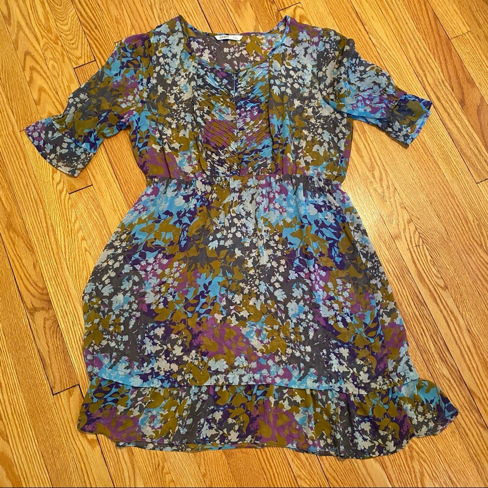 Semi-sheer Floral Dress